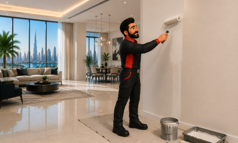 Interior apartment painting services in Dubai by Service Plix