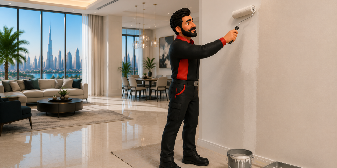 Interior apartment painting services in Dubai by Service Plix