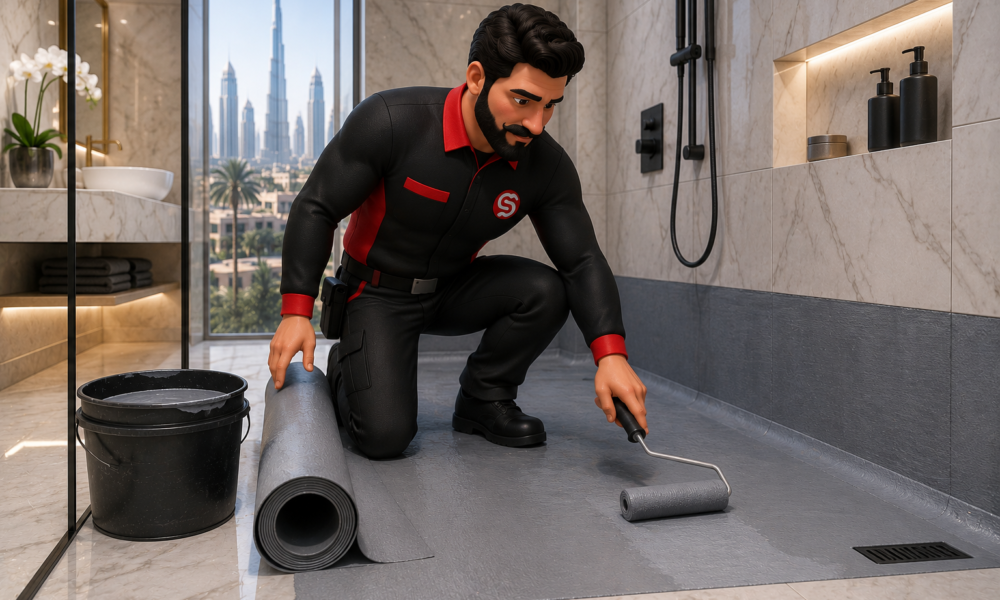 Bathroom waterproofing in Dubai by Service Plix