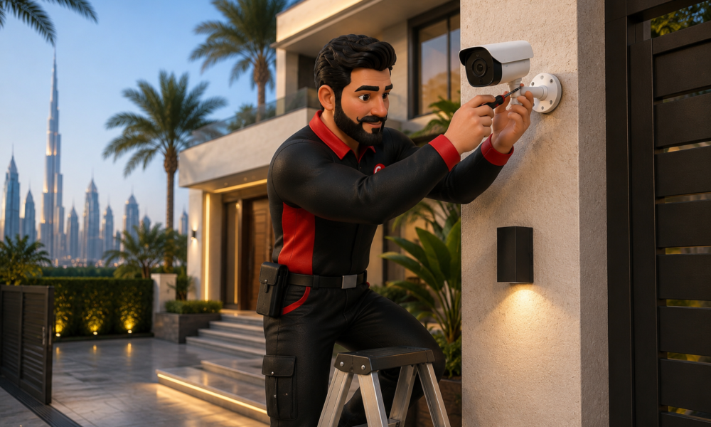 CCTV camera installation in Dubai by Service Plix