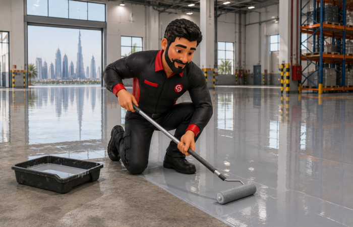 Epoxy flooring in Dubai by Service Plix