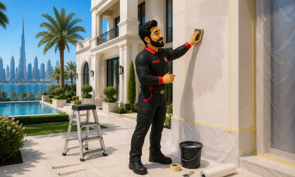 Exterior painting in Dubai by Service Plix