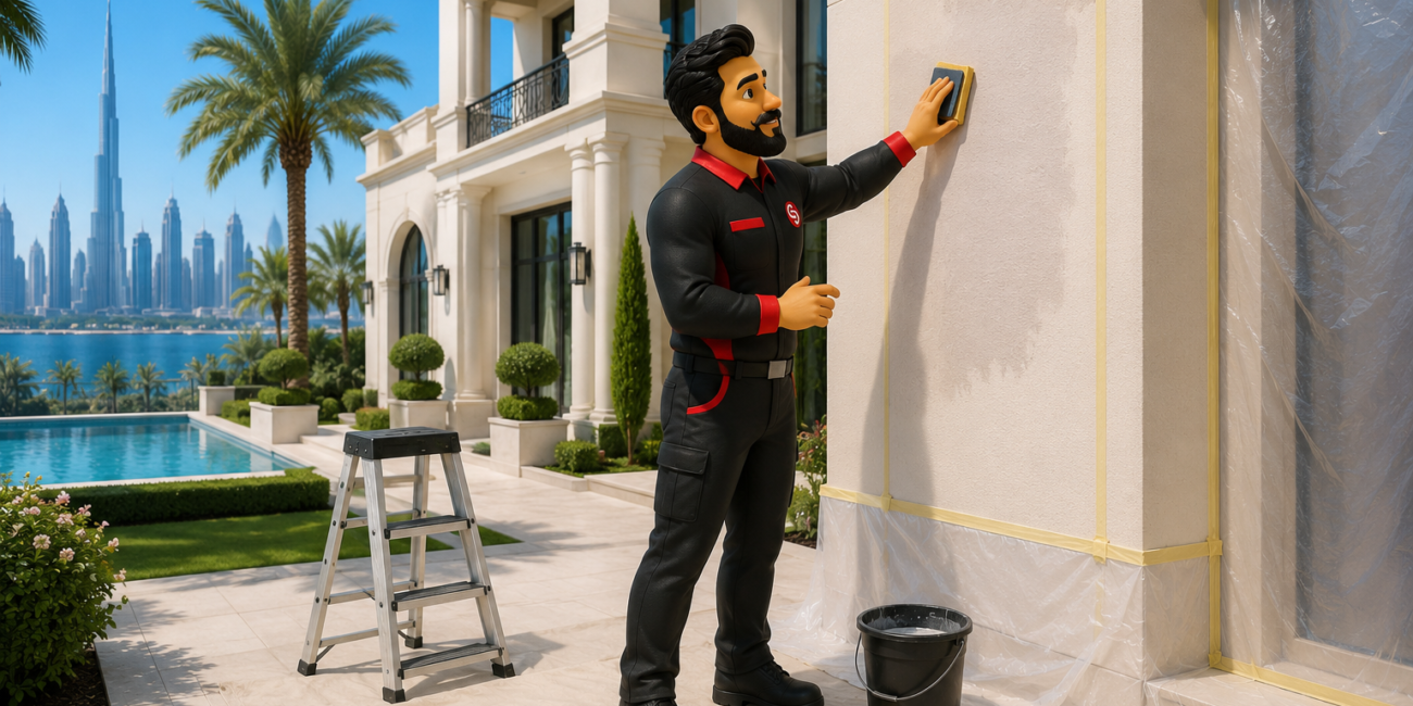 Exterior painting in Dubai by Service Plix