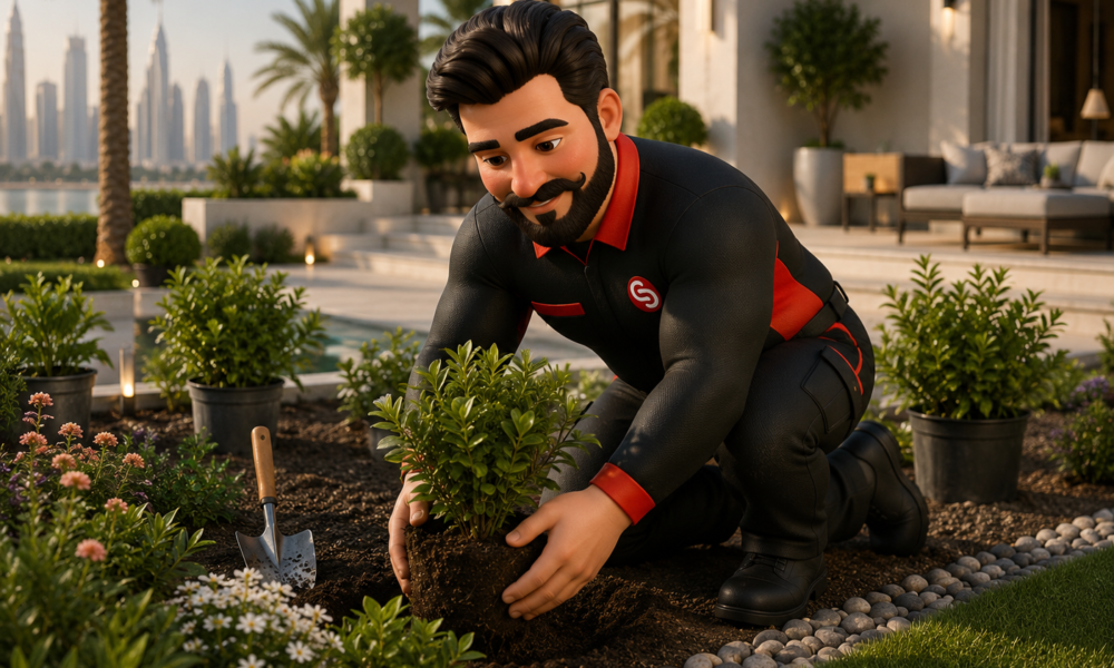 Garden landscaping in Dubai by Service Plix