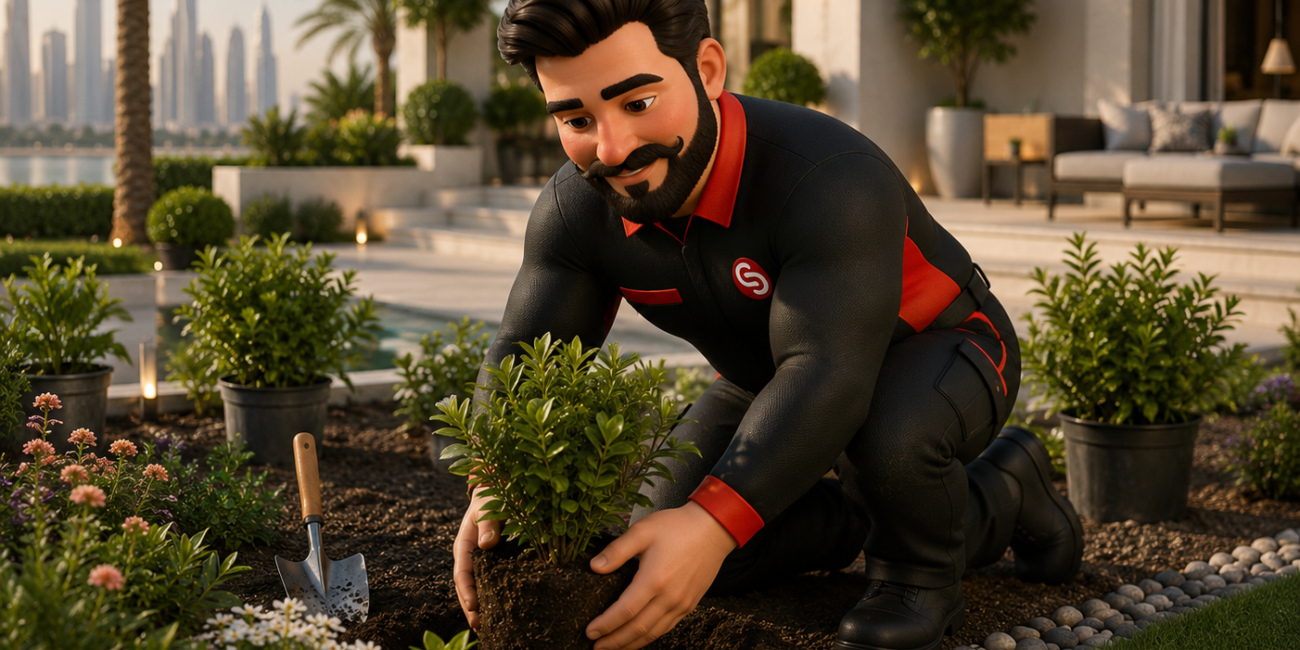 Garden landscaping in Dubai by Service Plix