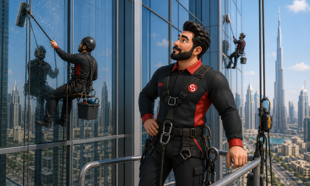 High rise building cleaning in Dubai by Service Plix