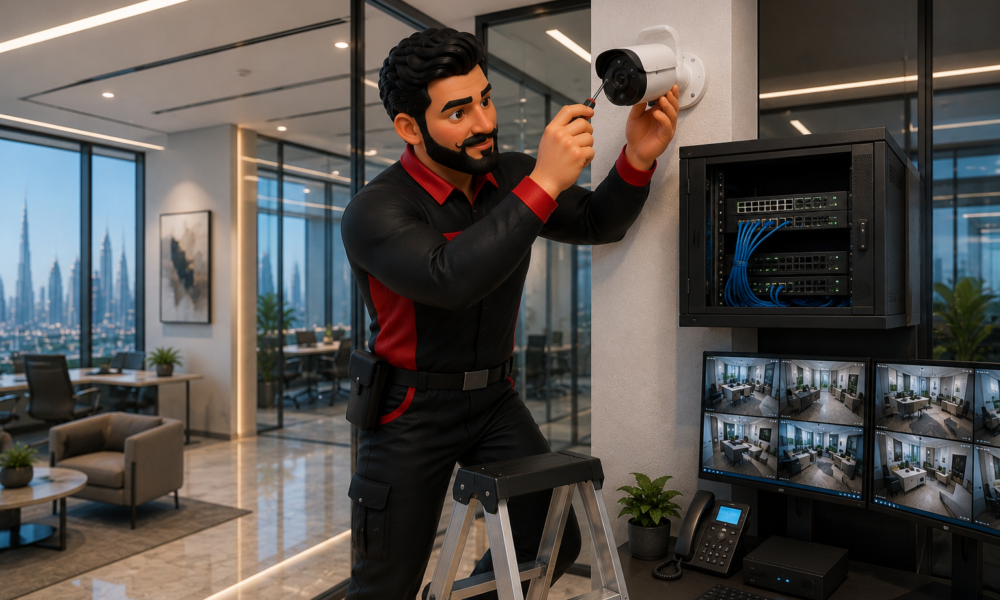 IP camera installation in Dubai by Service Plix