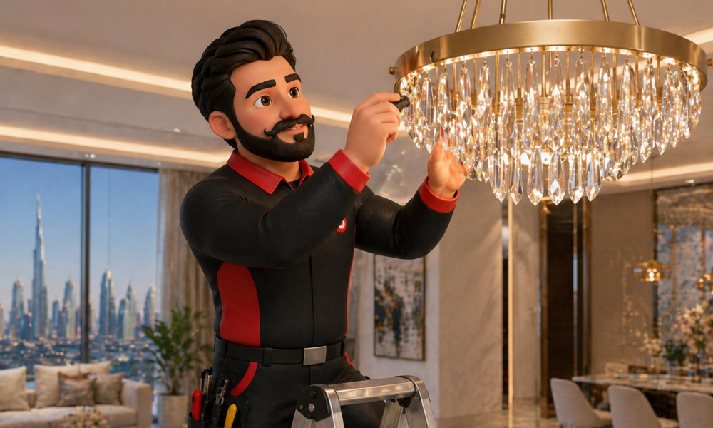 Lighting installation in Dubai by Service Plix
