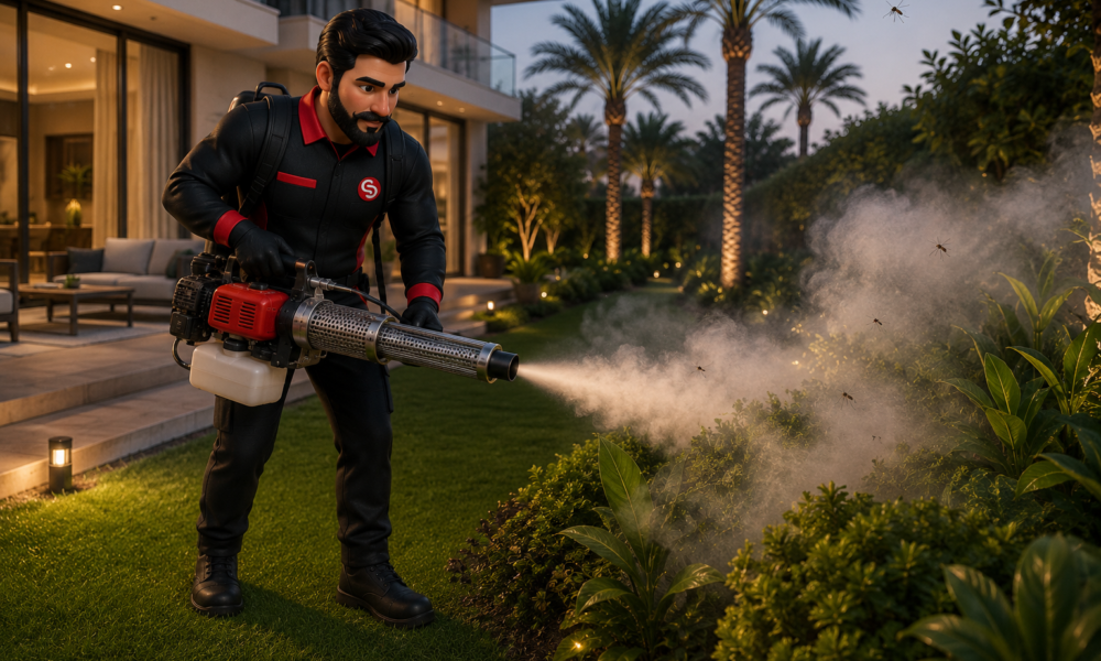 Outdoor mosquito pest control services in Dubai by Service Plix