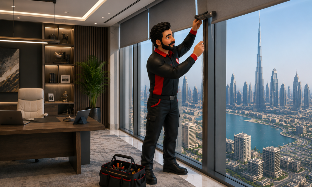 Motorized blinds in Dubai by Service Plix