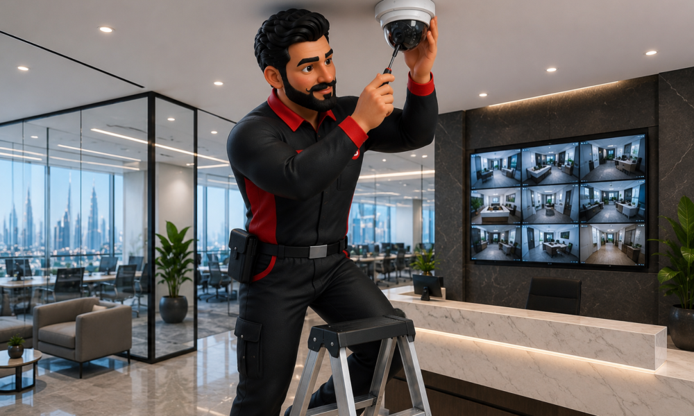 Office CCTV installation in Dubai by Service Plix