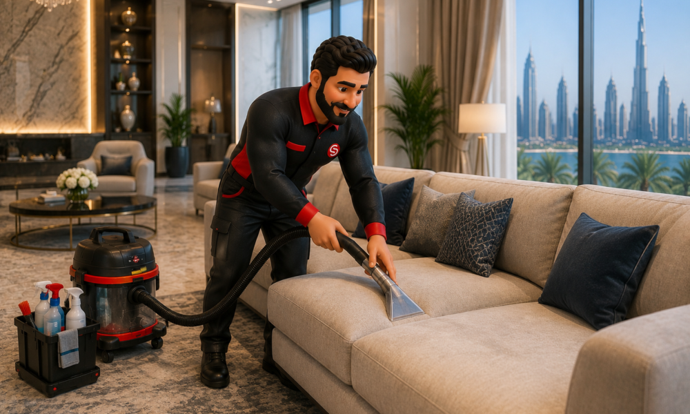 Sofa cleaning in Dubai by Service Plix