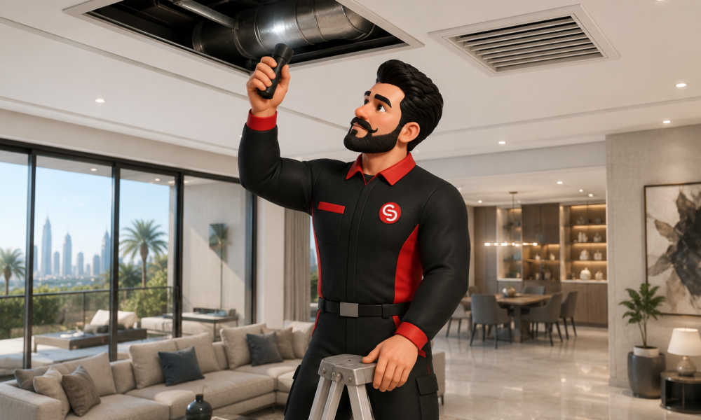 Villa duct cleaning in Dubai by Service Plix
