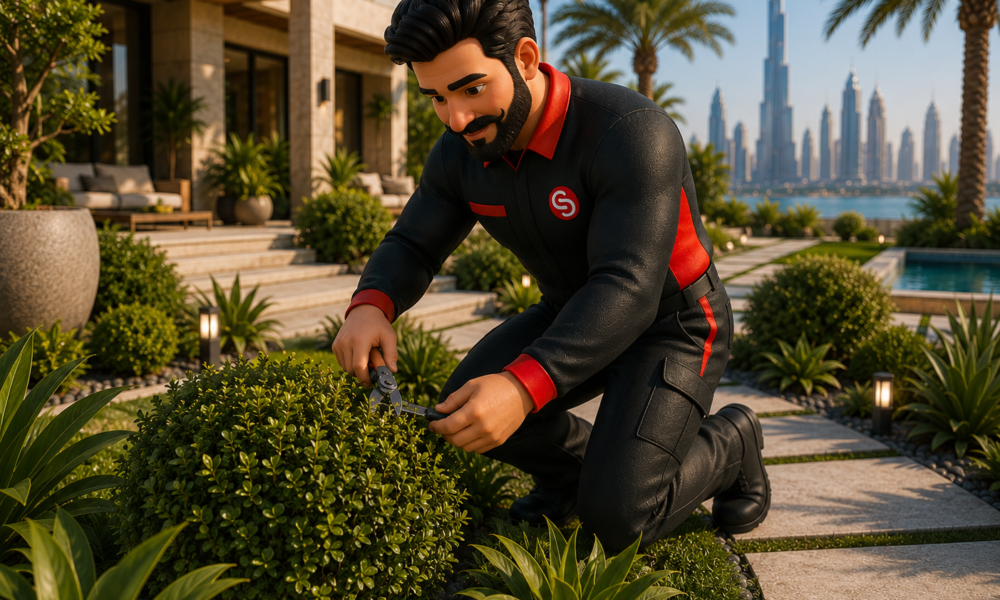 Villa landscaping in Dubai by Service Plix