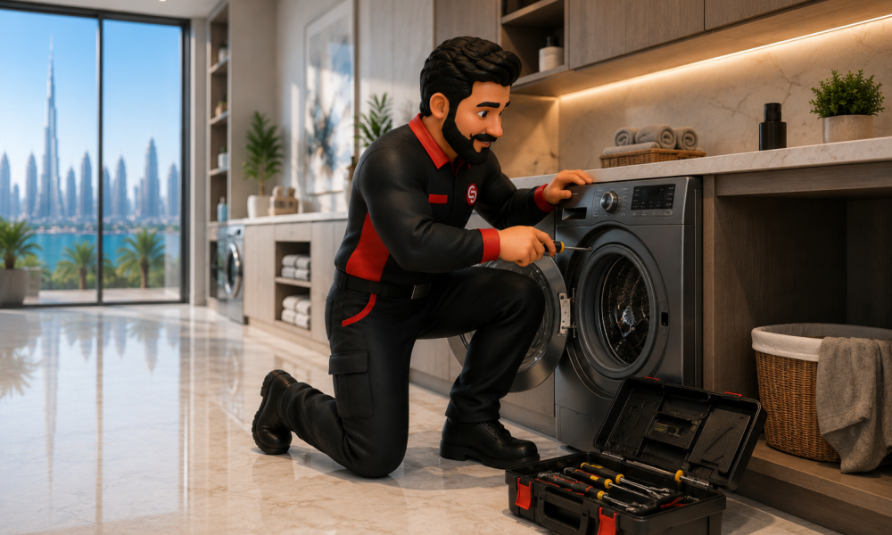Laundry appliance repair services in Dubai by Service Plix