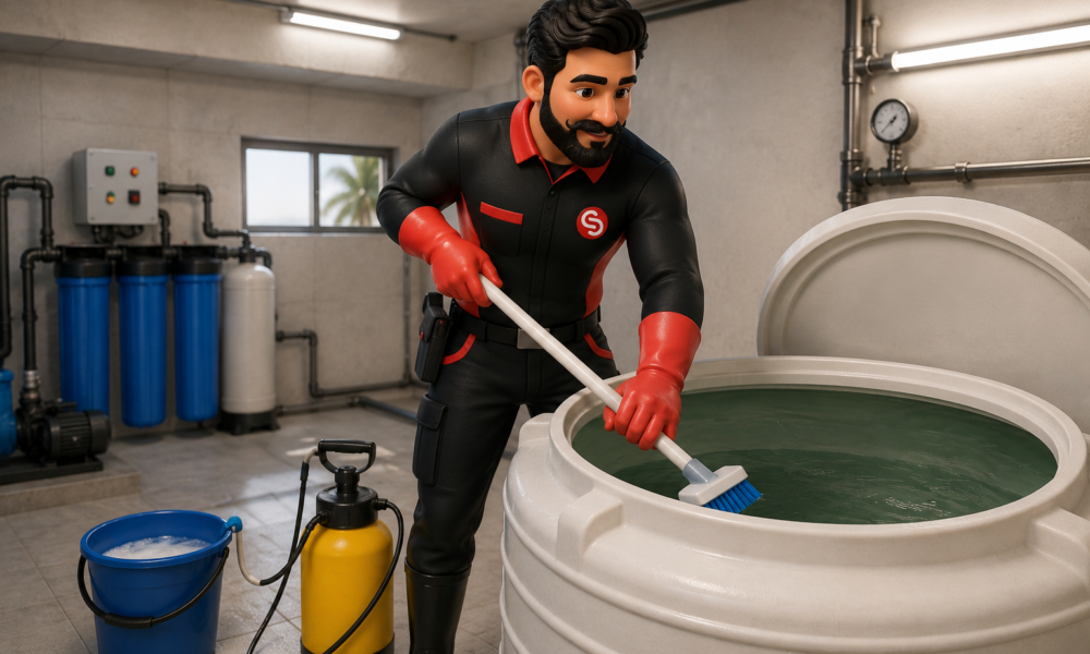 Water tank cleaning services in Dubai by Service Plix